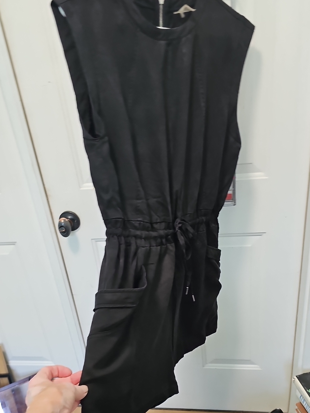 CALIA by Carrie Underwood Black Sleeveless Drawstring Waist Jumpsuit